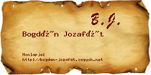 Bogdán Jozafát névjegykártya